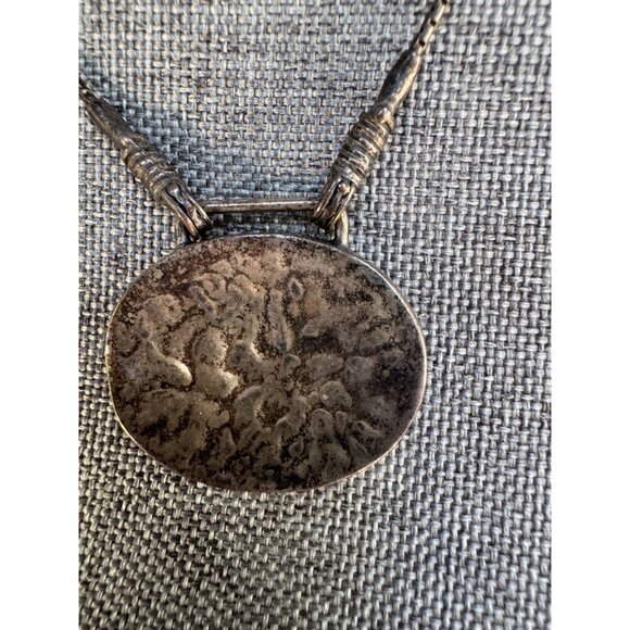 Silpada Sterling Silver Textured Pendant Necklace With Lobster Clasp - Picture 2 of 8